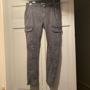 Zara Charcoal Zipper Pocket Jeans